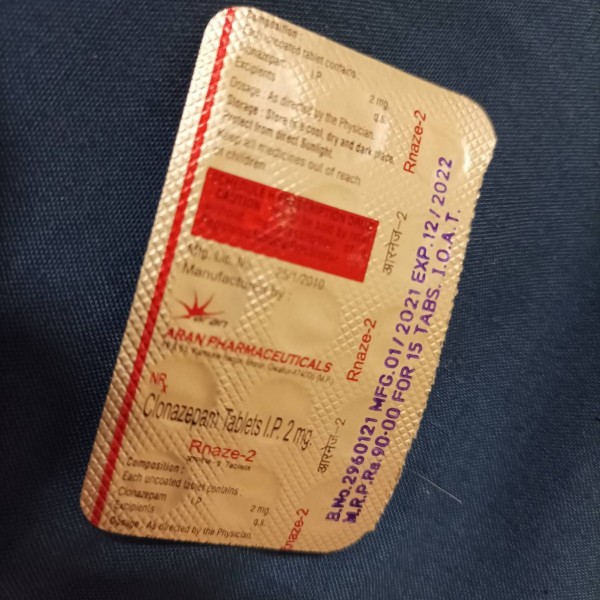 Kpins Clonazepam 2mg Blister Strip of 15 x 5