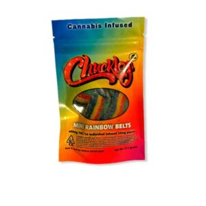 10x Chuckles Rainbow Belts 600mg UK to WW