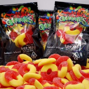 Dank Gummies Peach Ring Edibles 500mg BULK PRICING Extra Strength THC Gummies