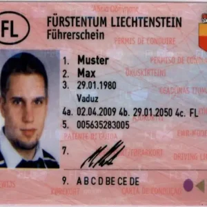 Buy Liechtenstein Driver License