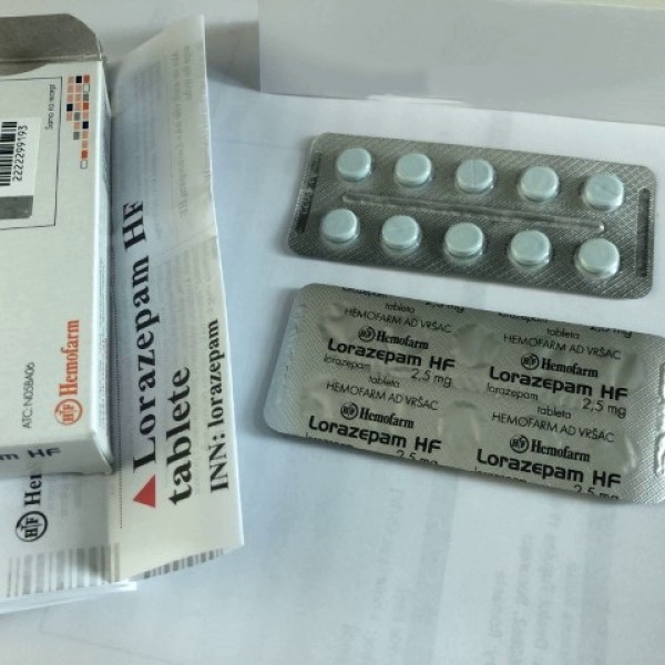 Lorazepam / Ativan (original from Hemofarm) 180 tabs x 2.5 mg