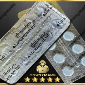 90 x Lorazepam HF 2.5mg (Ativan by Hemofarm)